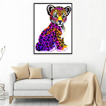 Charger l'image dans la galerie, Léopard - diamant rond complet - 30x40cm