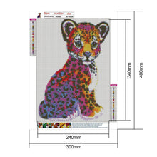 Charger l'image dans la galerie, Léopard - diamant rond complet - 30x40cm