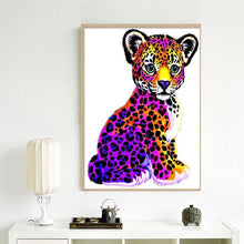 Charger l'image dans la galerie, Léopard - diamant rond complet - 30x40cm