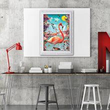 Charger l'image dans la galerie, Oiseau rose - diamant rond complet - 40x30cm