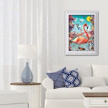 Charger l'image dans la galerie, Oiseau rose - diamant rond complet - 40x30cm