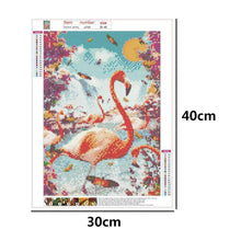 Charger l'image dans la galerie, Oiseau rose - diamant rond complet - 40x30cm