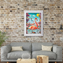 Charger l'image dans la galerie, Oiseau rose - diamant rond complet - 40x30cm