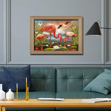 Charger l'image dans la galerie, Oiseau rose - diamant rond complet - 40x30cm