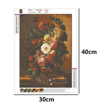 Charger l'image dans la galerie, Fleur - diamant rond complet - 40x30cm