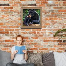 Charger l'image dans la galerie, Ours noir - diamant rond complet - 30x30cm