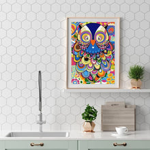 Charger l'image dans la galerie, Chambre à chouette - diamant rond complet - 30x40cm