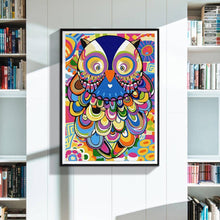 Charger l'image dans la galerie, Chambre à chouette - diamant rond complet - 30x40cm