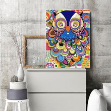 Charger l'image dans la galerie, Chambre à chouette - diamant rond complet - 30x40cm