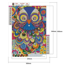 Charger l'image dans la galerie, Chambre à chouette - diamant rond complet - 30x40cm