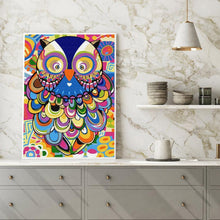 Charger l'image dans la galerie, Chambre à chouette - diamant rond complet - 30x40cm