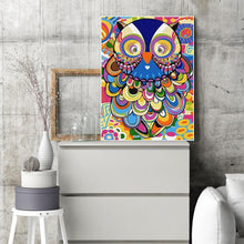 Charger l'image dans la galerie, Chambre à chouette - diamant rond complet - 30x40cm