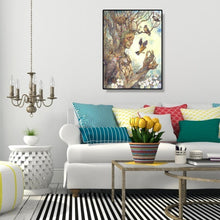 Charger l'image dans la galerie, Oiseaux et homme d’arbre - peinture complète de diamant - 30x40cm