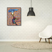 Charger l'image dans la galerie, Oiseau et pétunia - peinture en diamant complet - 30x40cm