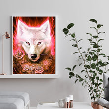 Charger l'image dans la galerie, Loup - diamant rond complet - 30x40cm