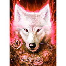 Charger l'image dans la galerie, Loup - diamant rond complet - 30x40cm