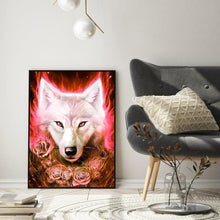 Charger l'image dans la galerie, Loup - diamant rond complet - 30x40cm