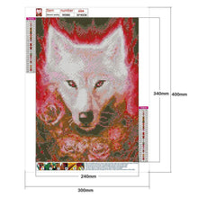 Charger l'image dans la galerie, Loup - diamant rond complet - 30x40cm