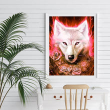 Charger l'image dans la galerie, Loup - diamant rond complet - 30x40cm