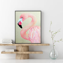 Charger l'image dans la galerie, Oiseau rose - diamant rond complet - 30x40cm