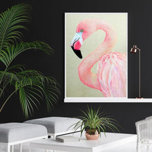 Charger l'image dans la galerie, Oiseau rose - diamant rond complet - 30x40cm