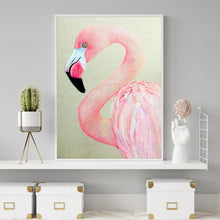 Charger l'image dans la galerie, Oiseau rose - diamant rond complet - 30x40cm