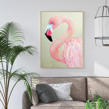 Charger l'image dans la galerie, Oiseau rose - diamant rond complet - 30x40cm