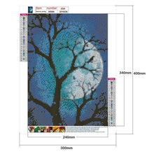 Charger l'image dans la galerie, Lune - diamant plein rond - 30x40cm