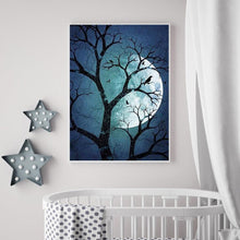 Charger l'image dans la galerie, Lune - diamant plein rond - 30x40cm