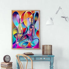 Charger l'image dans la galerie, Verre à vin - diamant rond complet - 30x40cm