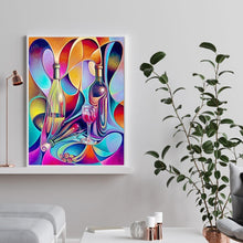 Charger l'image dans la galerie, Verre à vin - diamant rond complet - 30x40cm