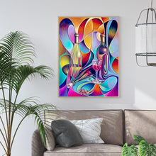 Charger l'image dans la galerie, Verre à vin - diamant rond complet - 30x40cm