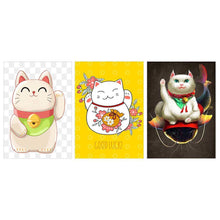 Charger l'image dans la galerie, Chat chanceux - diamant rond complet - 30x40cm