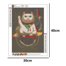 Charger l'image dans la galerie, Chat chanceux - diamant rond complet - 30x40cm