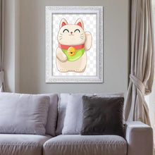 Charger l'image dans la galerie, Chat chanceux - diamant rond complet - 30x40cm