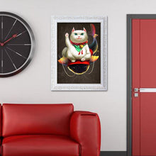 Charger l'image dans la galerie, Chat chanceux - diamant rond complet - 30x40cm