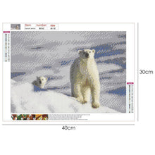 Charger l'image dans la galerie, Ours polaire - diamant rond complet - 40x30cm