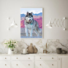Charger l'image dans la galerie, Loup animal - diamant rond complet - 30x40cm