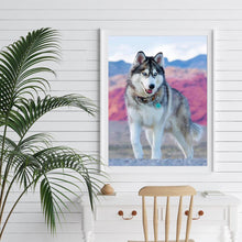 Charger l'image dans la galerie, Loup animal - diamant rond complet - 30x40cm