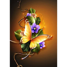 Charger l'image dans la galerie, Fleur - diamant rond complet - 30x40cm