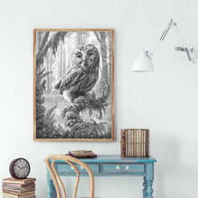 Charger l'image dans la galerie, Hibou - diamant rond complet - 30x40cm