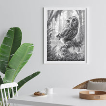 Charger l'image dans la galerie, Hibou - diamant rond complet - 30x40cm