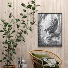 Charger l'image dans la galerie, Hibou - diamant rond complet - 30x40cm