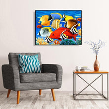 Charger l'image dans la galerie, Poisson coloré - diamant rond complet - 40x30cm