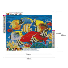 Charger l'image dans la galerie, Poisson coloré - diamant rond complet - 40x30cm