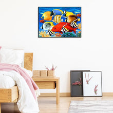 Charger l'image dans la galerie, Poisson coloré - diamant rond complet - 40x30cm