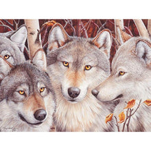 Charger l'image dans la galerie, Loup - diamant rond complet - 40x30cm