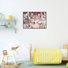 Charger l'image dans la galerie, Loup - diamant rond complet - 40x30cm
