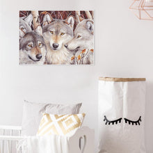 Charger l'image dans la galerie, Loup - diamant rond complet - 40x30cm