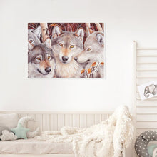 Charger l'image dans la galerie, Loup - diamant rond complet - 40x30cm